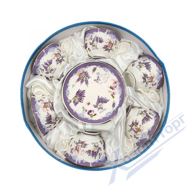 Tea set 12pr Lavender in a gift box OLS-28